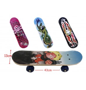 SKATE BOARD BOIS 4 Assortis