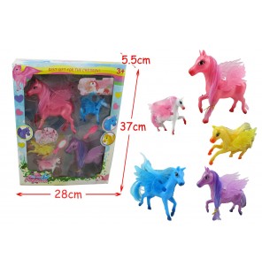 COFFRET 5 LICORNES + ACCESSOIRES
