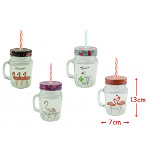 VERRE PAILLE FLAMNT ROSE