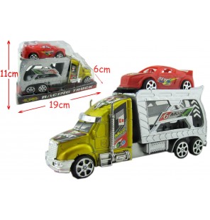 CAMION REMORQUE + 2 VOITURES 3 Coloris