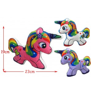 Peluche licorne imprimée 3 coloris