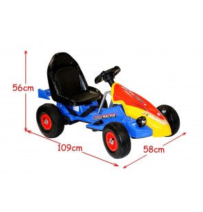 kart électrique 2 moteurs bleu