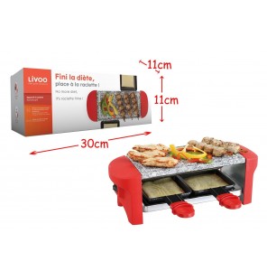 APPAREIL A RACLETTE 2 PERSONNES LIVOO PACK