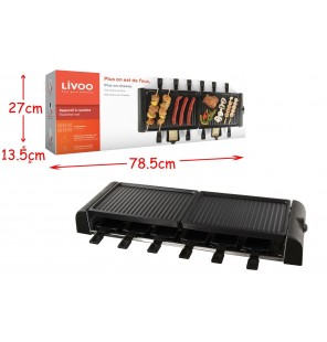 APPAREIL A RACLETTE 12 PERSONNES LIVOO 78,5CM