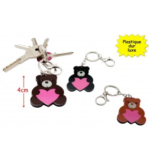 PORTE CLES OURS COEUR