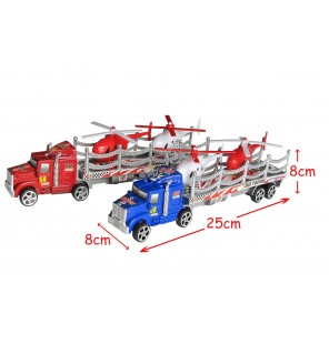 CAMION FRICTION + 2 HÉLICOPTÈRES TAILLE