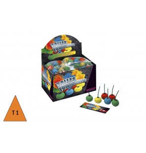 SACHET 6 BALLES FUMIGENES COULEURS ASS