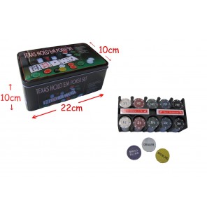 SET POKER BOITE 200 JETONS + ACCESSOIRES