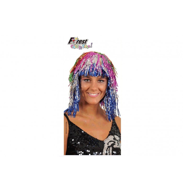 PERRUQUE LAMETTA MULTICOLORE PERRUQUE LAMETTA MULTICOLORE