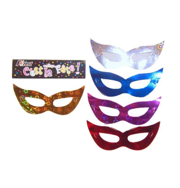 6 LOUPS DE CARNAVAL 5 coloris 6 LOUPS DE CARNAVAL 5 coloris