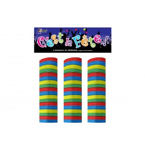 3 ROULEAUX 18 SERPENTINS 4 M