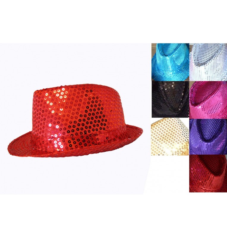 CHAPEAU CABARET PAILLETTES 7 COLORIS CHAPEAU CABARET PAILLETTES 7 COLORIS
