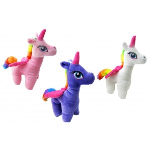 Peluche licorne 3 coloris.