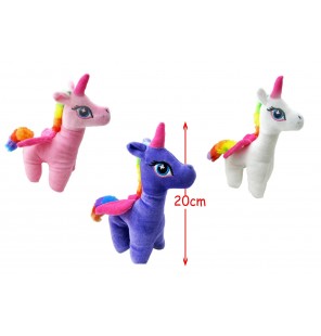 Peluche licorne 3 coloris.