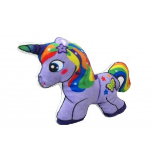 Peluche licorne imprimée 3 coloris