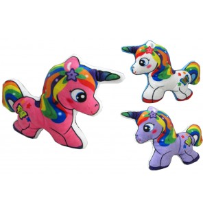 Peluche licorne imprimée 3 coloris