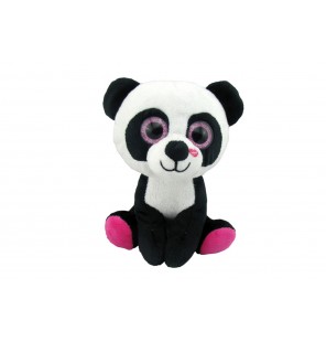 PELUCHE PANDA YEUX BRILLANTS 4 COLORIS, Grossiste