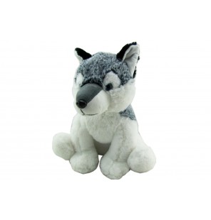 Peluche husky assis.