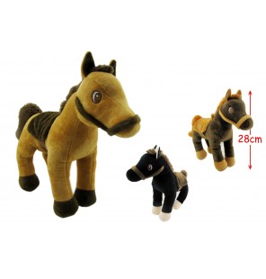 Peluche cheval 3 coloris.