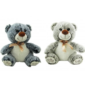 Peluche ours flot assis 2 coloris