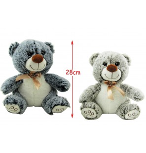 Peluche ours flot assis 2 coloris