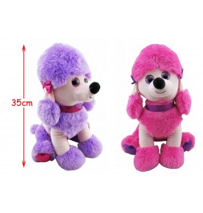 PELUCHE CANICHE ASSIS 2 COLORIS 35CM