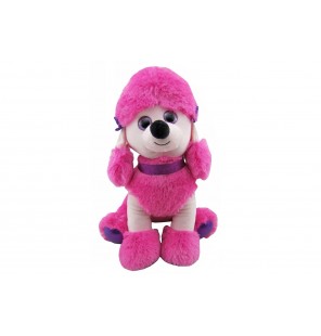 PELUCHE CANICHE ASSIS 2 COLORIS ROSE