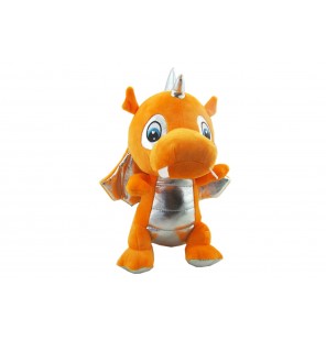 PELUCHE DRAGON ASSIS 6 COLORIS ORANGE