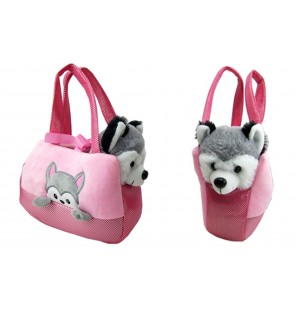 SAC à MAIN AVEC PELUCHE ANIMAL 6 ASSORTIS MODELE 6