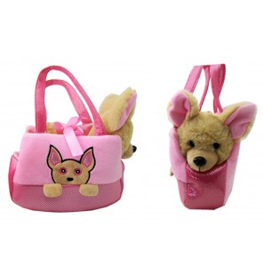 SAC à MAIN AVEC PELUCHE ANIMAL 6 ASSORTIS MODELE 3