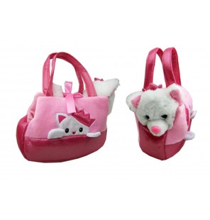 SAC à MAIN AVEC PELUCHE ANIMAL 6 ASSORTIS MODEL 5