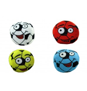 Peluche ballon foot visage 4 coloris