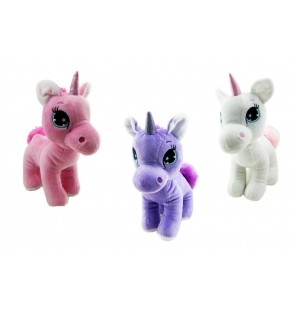 PELUCHE LICORNE ASSISE 3 COLORIS