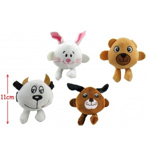 PELUCHE TETE ANIMAL 4 ASSORTIS 11CMPELUCHE TETE ANIMAL 4 ASSORTIS 11CM TAILLE