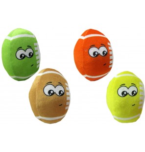 Peluche ballon rugby 4 coloris.