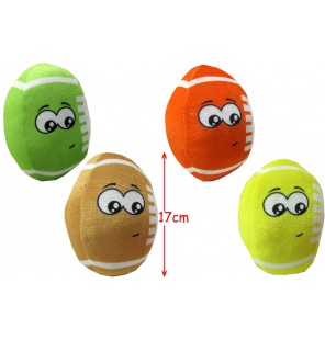 Peluche ballon rugby 4 coloris.