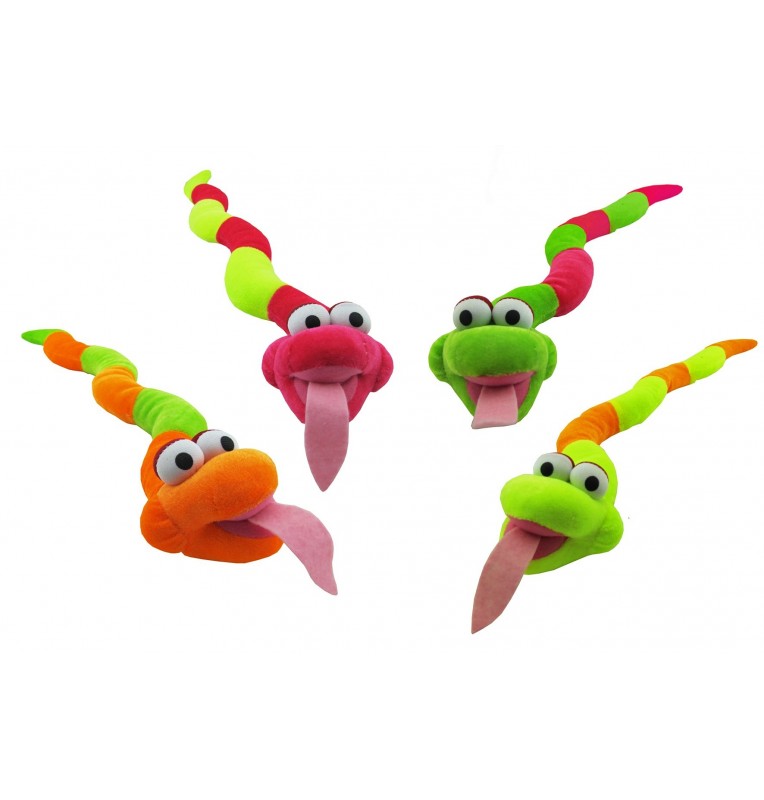 PELUCHE SERPENT FLUO 4 ASSORTIS 55CM PACK PELUCHE SERPENT FLUO 4 ASSORTIS 55CM PACK
