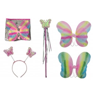 SET AILES D'ANGE MULTICOLORES + ACCESSOIRES PACK