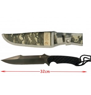 couteau noir militaire avec housse
