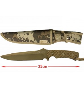 couteau militaire vert avec housse