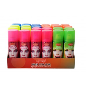 Présentoir de 24 bombes fluo de 125 ml.