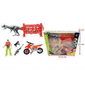 SET DINOSAURE MOTO ET ACCESSOIRES