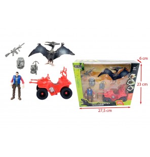 SET DINOSAURE QUAD ET ACCESSOIRES