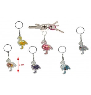 PORTE CLE FLAMANT ROSE ETOILES
