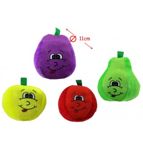 FRUITS EN PELUCHE 4 ASSORTIS