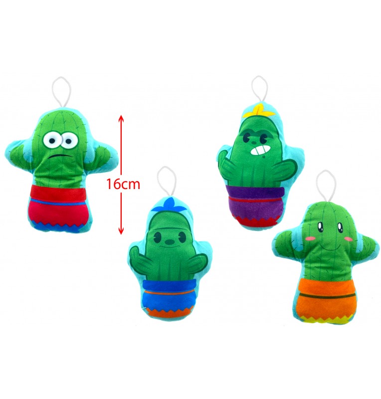 PELUCHE CACTUS IMPRIME 4 ASSORTIS, Grossiste