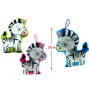 PELUCHE ZEBRE IMPRIME H20CM...