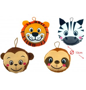 TETE PELUCHE ANIMAL JUNGLE