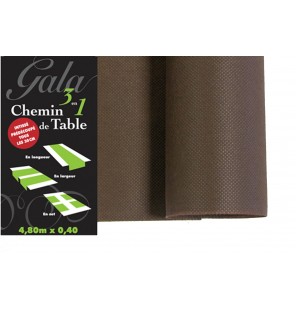 CHEMIN DE TABLE PREDECOUPE INTISSE CHOCOLAT 