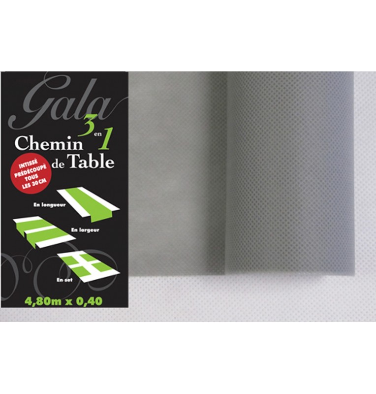 CHEMIN DE TABLE PREDECOUPE INTISSE GRIS CHEMIN DE TABLE PREDECOUPE INTISSE GRIS